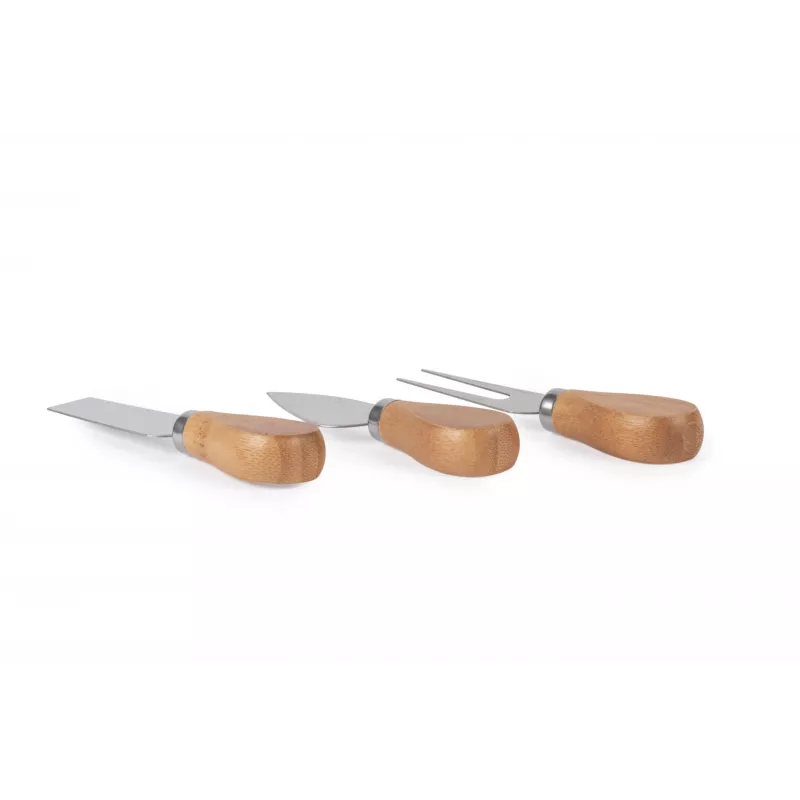 Salter BW14823 Bamboo Cheese Board with 3-Piece Knife Set
