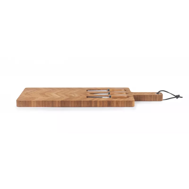 Salter BW14823 Bamboo Cheese Board with 3-Piece Knife Set