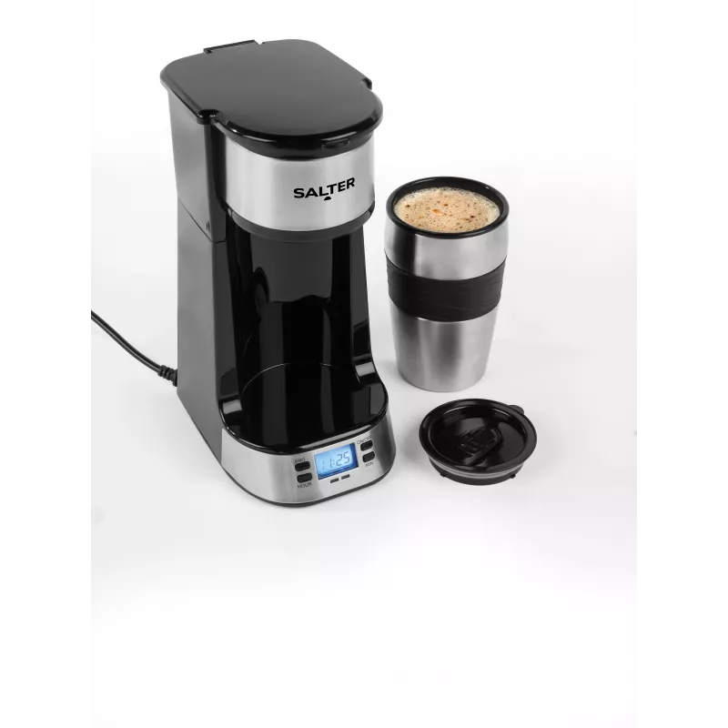 Salter EK2732FVDE Digital Coffee Maker - 1.5L, 12 Cups, Black and Silver