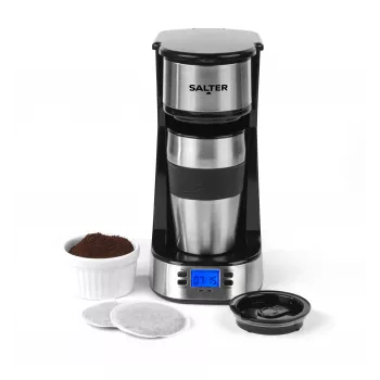 Salter EK2732FVDE Digital Coffee Maker - 1.5L, 12 Cups, Black and Silver