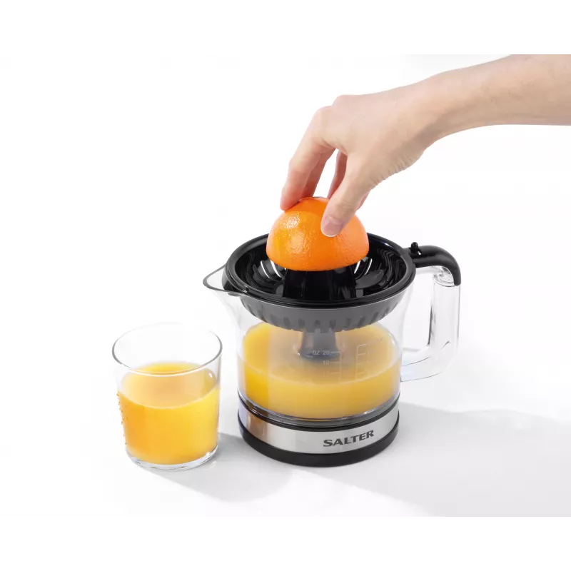 Salter EK5025FVDE Electric Citrus Juicer, 60 W, 1.2 L, Black/Silver