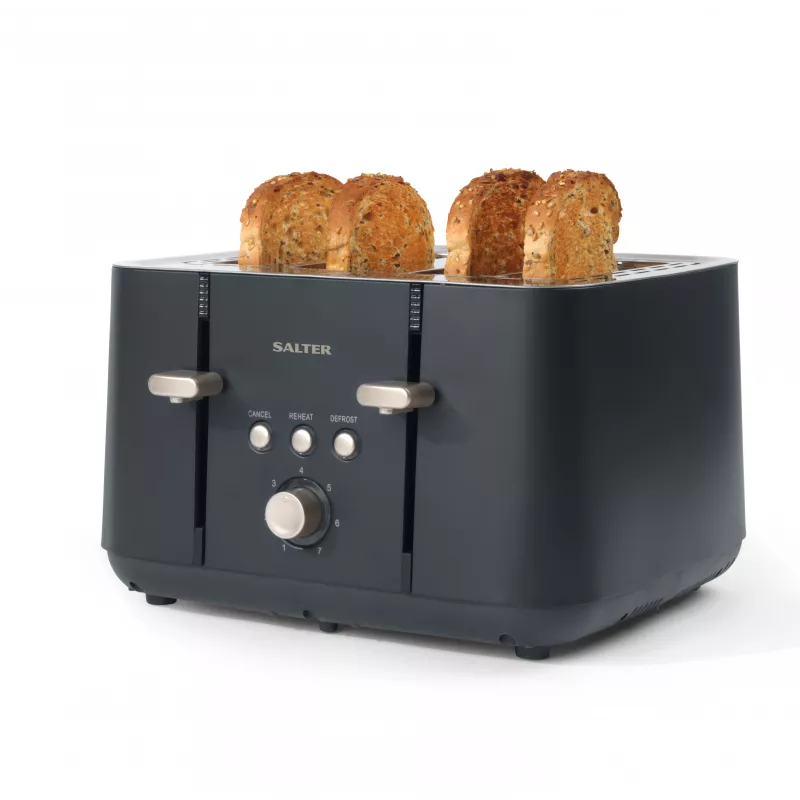Salter EK5565BGRYFVDE Marino 4-Slice Toaster - Grey Stainless Steel