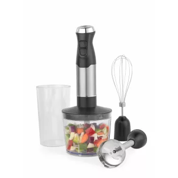 Salter EK6653VDE 4-in-1 Blender Set, 500W, 1.5L Glass Jug, Black/Silver