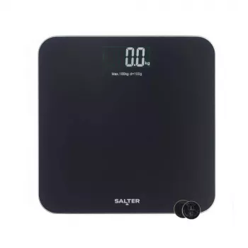 Salter SA00600BCFEU12 Brushed Finish Electronic Scale - Black, 5 kg Digital Kitchen Scale