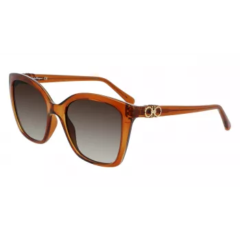 Salvatore Ferragamo SF1026S-261 Women's Cat Eye Sunglasses Havana Brown Gradient 54mm