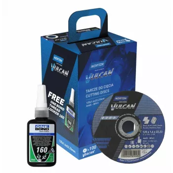 Samsonite Norton Vulcan Cutting Disc 125 x 1.6 mm 100 pcs + ONE BOND Adhesive