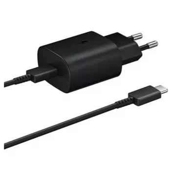Samsung 25W USB-C Super Fast Charging Travel Adapter with USB-C to USB-C Cable - Black