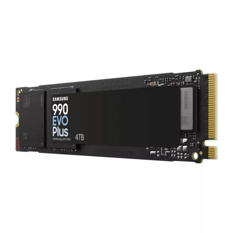 Samsung 990 EVO Plus 4TB M.2 PCIe 4.0 NVMe SSD, 7150 MB/s Read, 6900 MB/s Write, 1.35M IOPS, Black