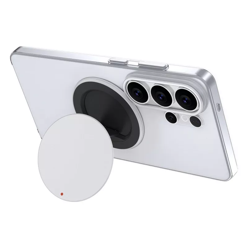 Samsung by Hochuen 360° Magnetic Desktop Stand for Smartphones & Tablets – Silver, Universal, Foldable, Aluminum with N52 Magnets