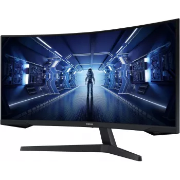 Samsung C34G55TWWP 34-Inch Curved WQHD Monitor, 165Hz, 1ms, VA Panel, AMD FreeSync Premium