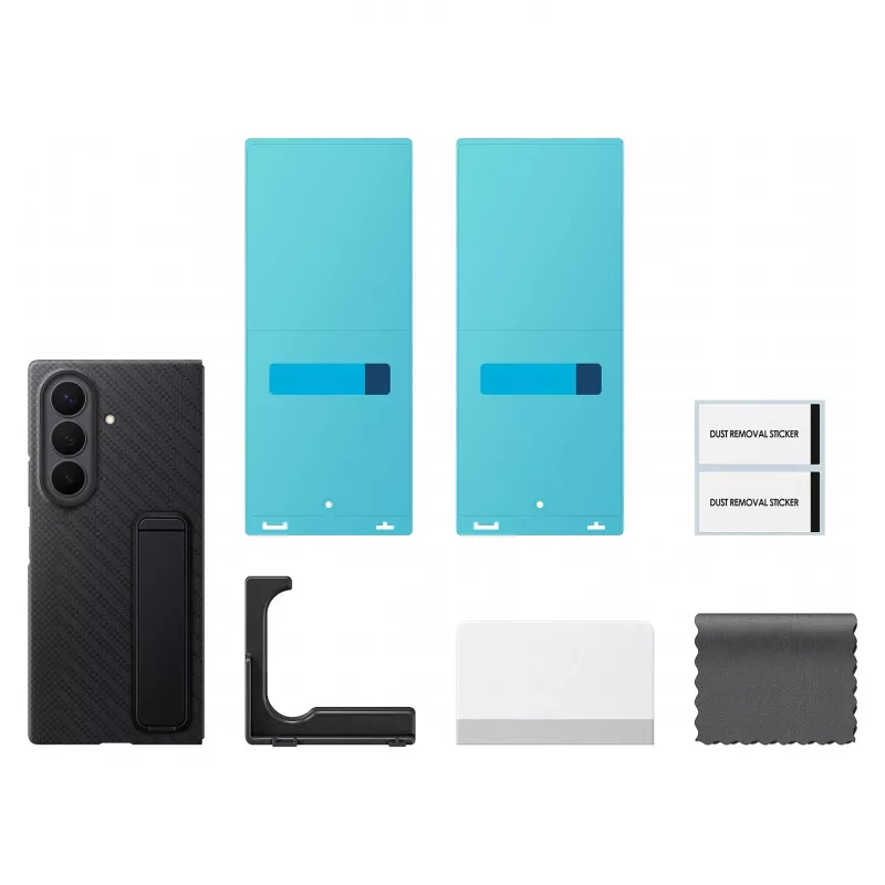 Samsung Carbon Standing Case for Galaxy Z Fold8 Ultra - Black with S Pen Slot and Kickstand