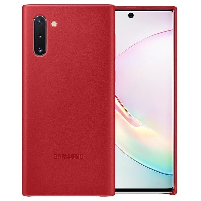 Samsung Galaxy Note 10 Leather Cover Case Red