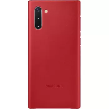 Samsung Galaxy Note 10 Leather Cover Case Red