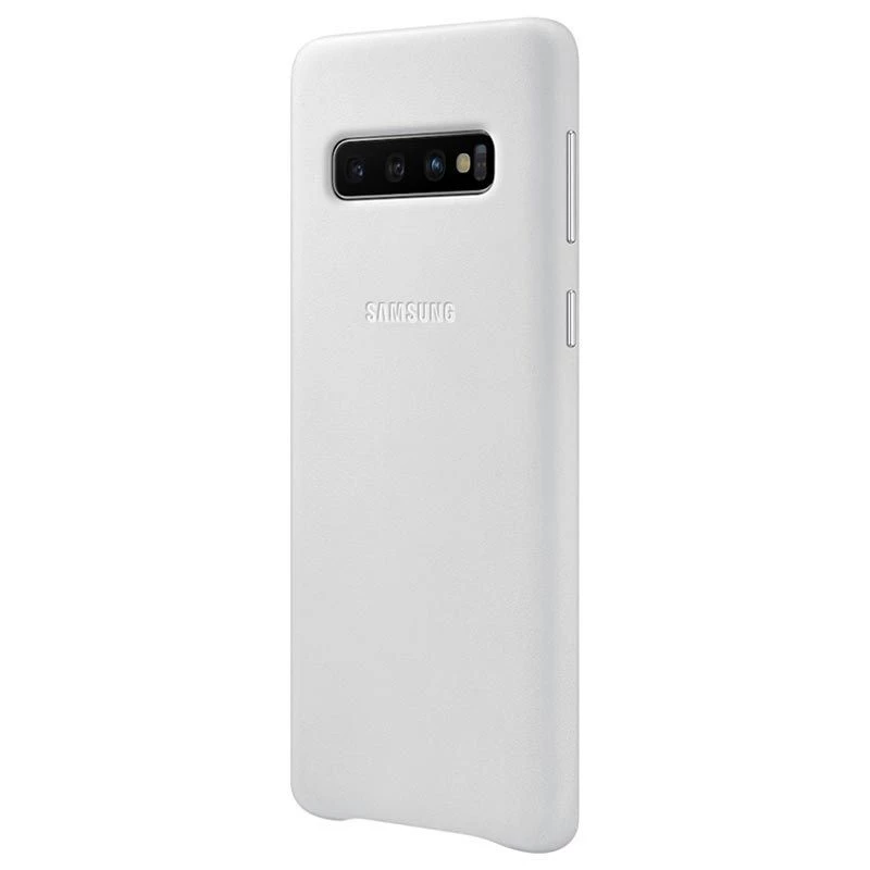 Samsung Galaxy S10 Leather Cover White