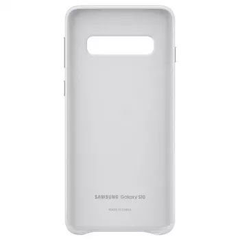 Samsung Galaxy S10 Leather Cover White
