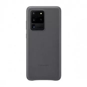 Samsung Galaxy S20 Ultra Leather Cover Case Gray