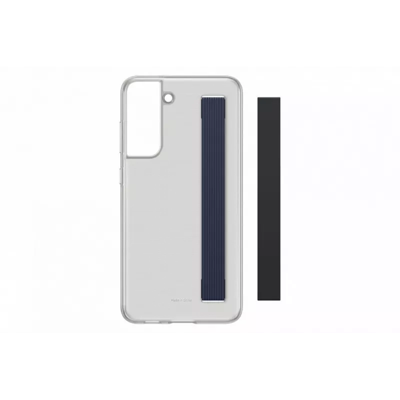 Samsung Galaxy S21 FE Clear Strap Cover Case Dark Gray
