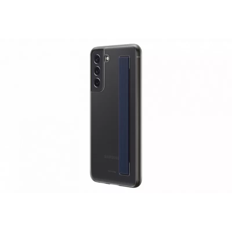 Samsung Galaxy S21 FE Clear Strap Cover Case Dark Gray