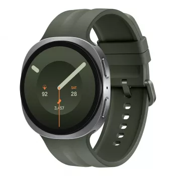 Samsung Galaxy Watch9 LTE 44 mm Silver Smartwatch with Olive Sport Band M/L