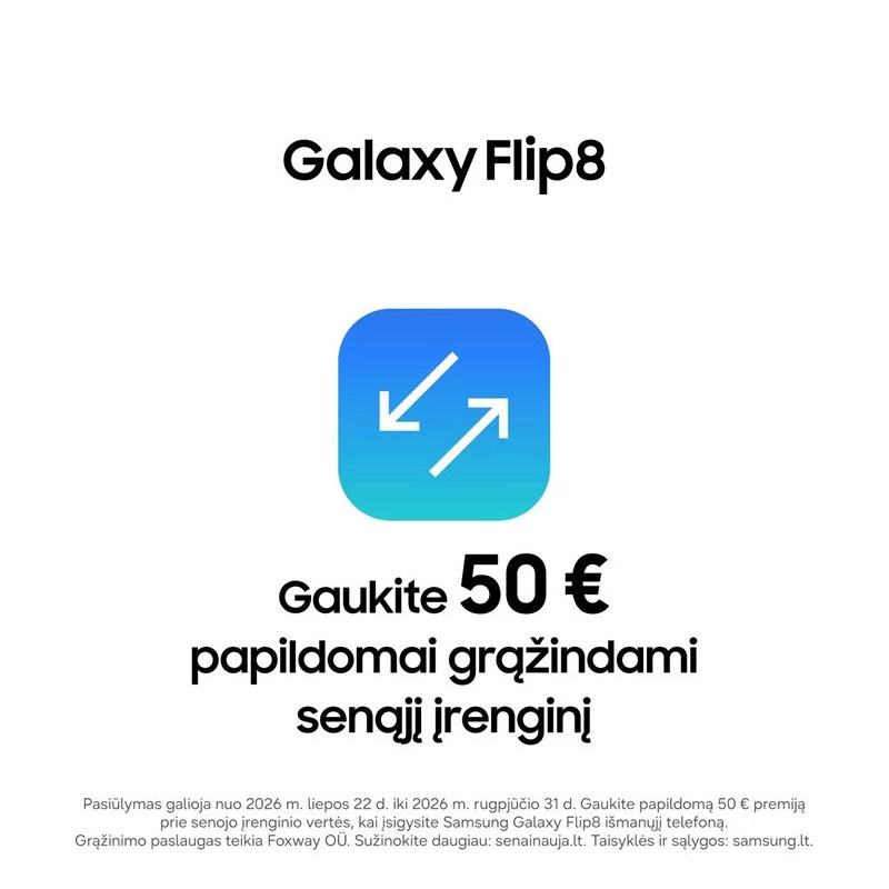 Samsung Galaxy Z Flip8 5G 256GB Cream - Foldable Smartphone, 6.9 inch Dynamic AMOLED 2X, 12GB RAM, Dual SIM
