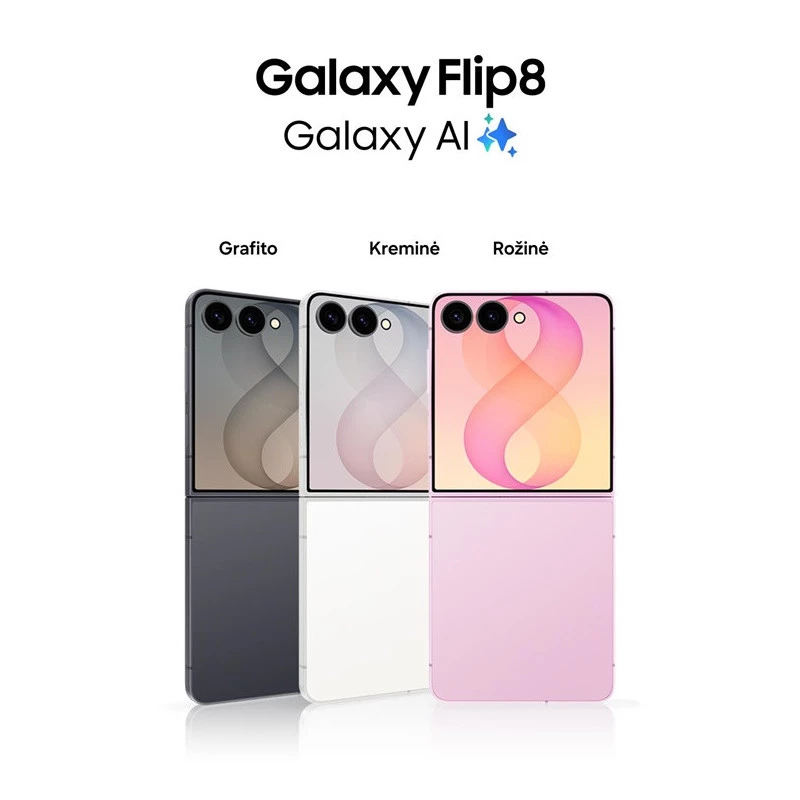 Samsung Galaxy Z Flip8 5G 256GB Cream - Foldable Smartphone, 6.9 inch Dynamic AMOLED 2X, 12GB RAM, Dual SIM