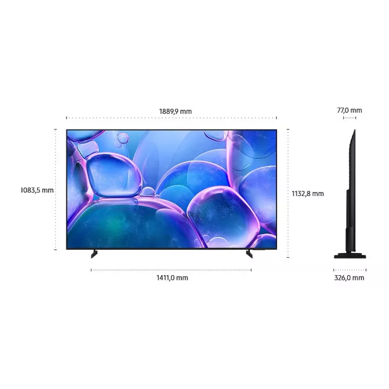 Samsung GU85U7079FUXZG 214 cm (85 inch) 4K UHD Smart TV, 50 Hz, HDR10+, Black