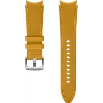 Samsung Hybrid Leather Band for Galaxy Watch4, Watch5, Watch6 (20 mm, M/L, Mustard Yellow)