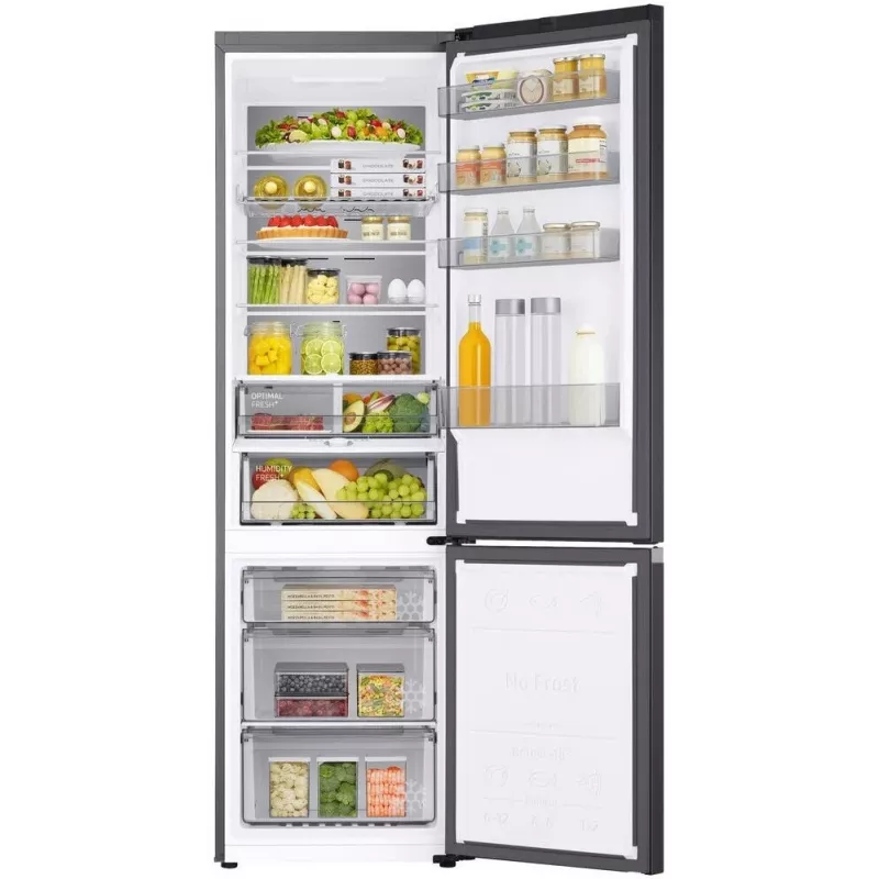 Samsung RB38C705CB1/EF 390L Total No Frost Fridge-Freezer with SpaceMax™ Technology, Digital Inverter Compressor, Energy Class C, Glam Black