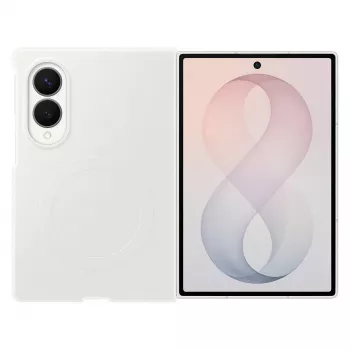 Samsung Silicone Magnet Case for Galaxy Z Fold 8 - White (MagSafe Compatible)
