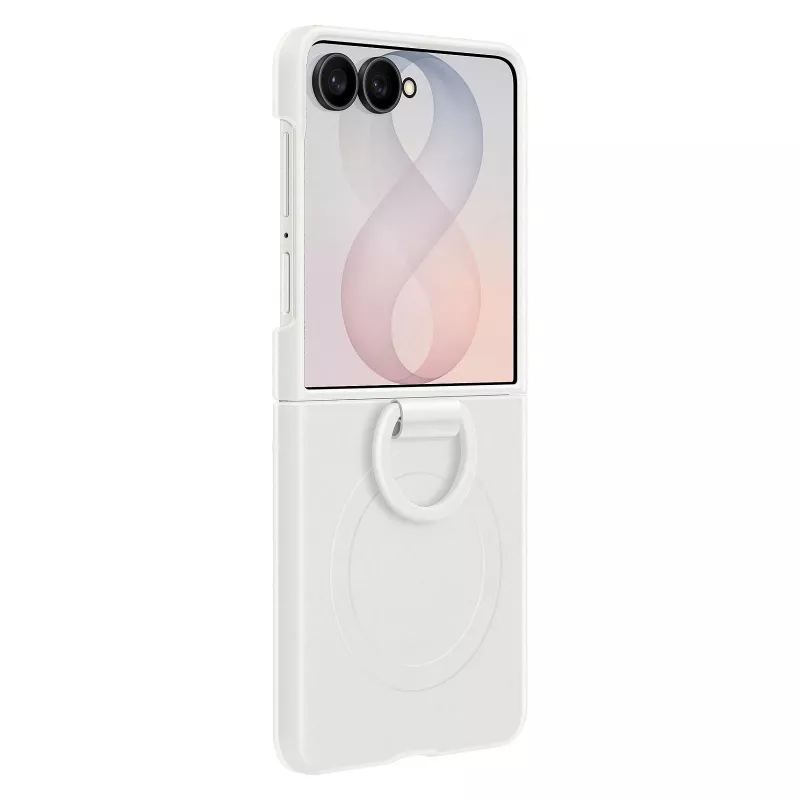 Samsung Silicone Ring Magnet Case for Galaxy Z Flip8, White