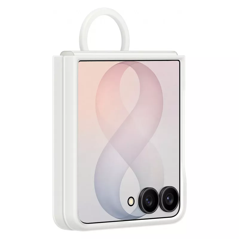 Samsung Silicone Ring Magnet Case for Galaxy Z Flip8, White