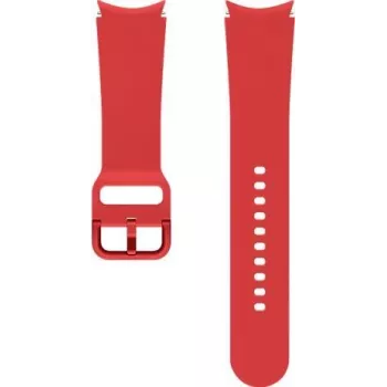 Samsung Sport Band for Galaxy Watch (20 mm, M/L), Black/Red Hybrid Leather & Fluoroelastomer