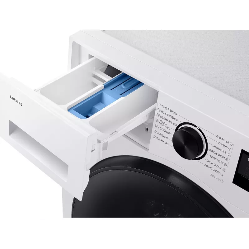 Samsung WD90HG5U34BELE Washer Dryer, 9kg Wash / 6kg Dry, 1400 rpm, White