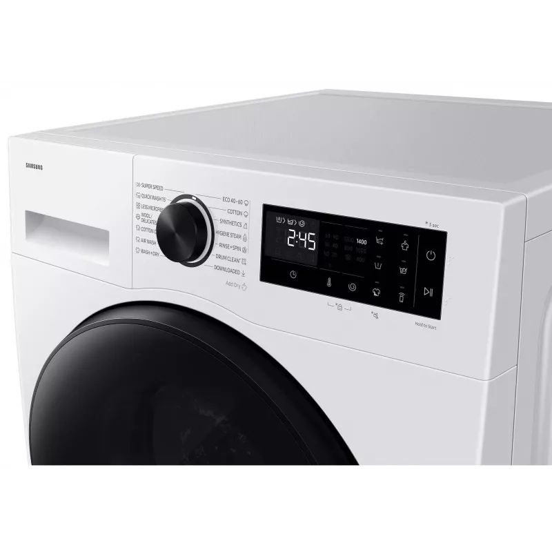 Samsung WD90HG5U34BELE Washer Dryer, 9kg Wash / 6kg Dry, 1400 rpm, White