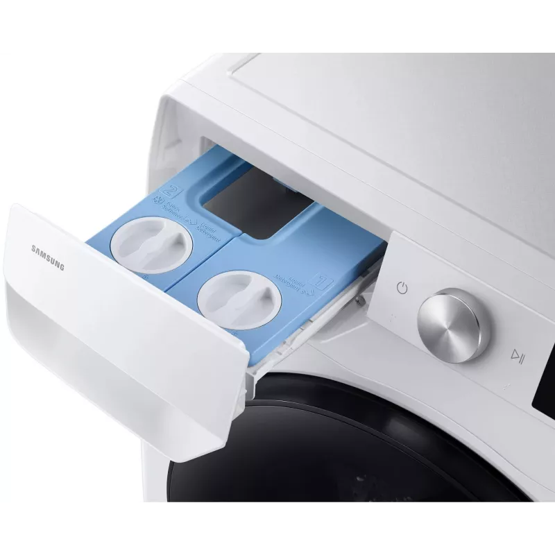 Samsung WD90HG6U94BEU4 Freestanding Washer-Dryer, 9 kg Wash / 6 kg Dry, 1400 rpm, EcoBubble, White