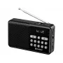 SANDBERG Speaker Radio FM+BT Recharge Portable Bluetooth Speaker with FM Radio, AUX, USB, MicroSD, 6W, Black