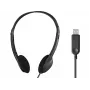 SANDBERG USB-A Over-Ear Headset with Boom Microphone, In-line Controls, Black (Bulk)