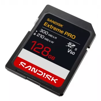 SanDisk Extreme PRO 128GB SDXC UHS-II Memory Card (V60, U3)