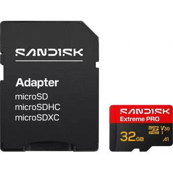 SanDisk Extreme PRO microSDHC 32GB UHS-I U3 V30 Memory Card up to 100 MB/s Read