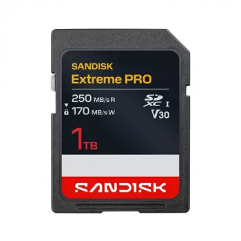 SanDisk Extreme Pro SDXC 1TB up to R 250MB/s W 170MB/s UHS-I, 4K UHD
