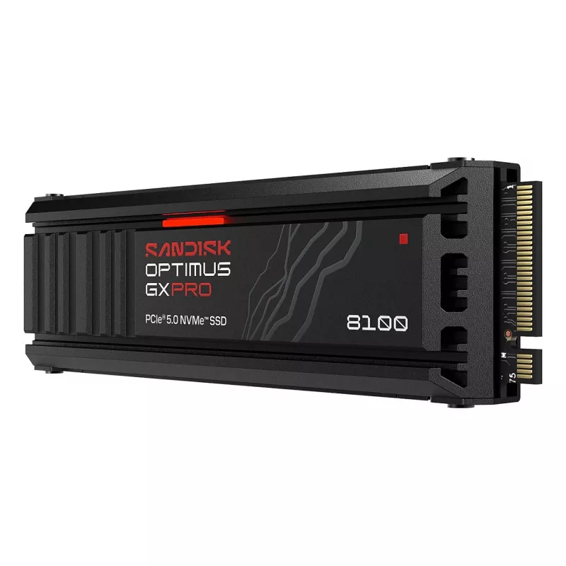 SanDisk Optimus GX PRO 8100 4TB PCIe Gen5 NVMe M.2 2280 Internal SSD with Heatsink and Hardware Encryption