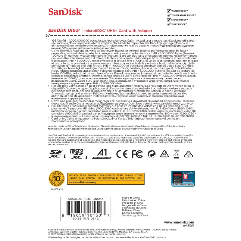 SanDisk Ultra 128GB microSDXC Memory Card with SD Adapter