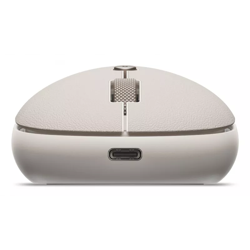 Satechi OntheGo Mouse - Wireless Bluetooth & 2.4GHz USB-A, Rechargeable, Multi-Device, Sand
