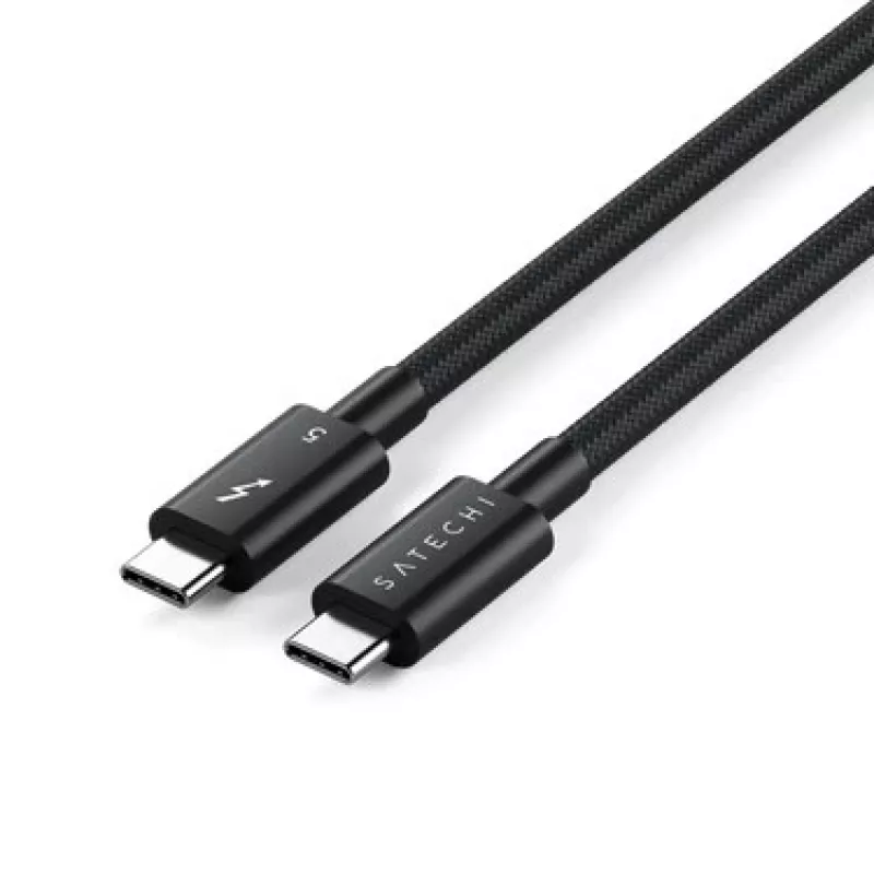 SATECHI Thunderbolt 5 Pro Cable 1m USB-C to USB-C – 120Gbps, 240W, Black