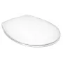 SAVAL GBG WC Seat Soft-Close/Quick-Release, D-Shape, White, Duroplast, Stainless Steel Hinges