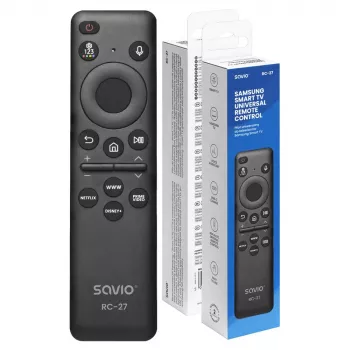 SAVIO RC-27 Universal Replacement Remote Control for Samsung Smart TV – Black