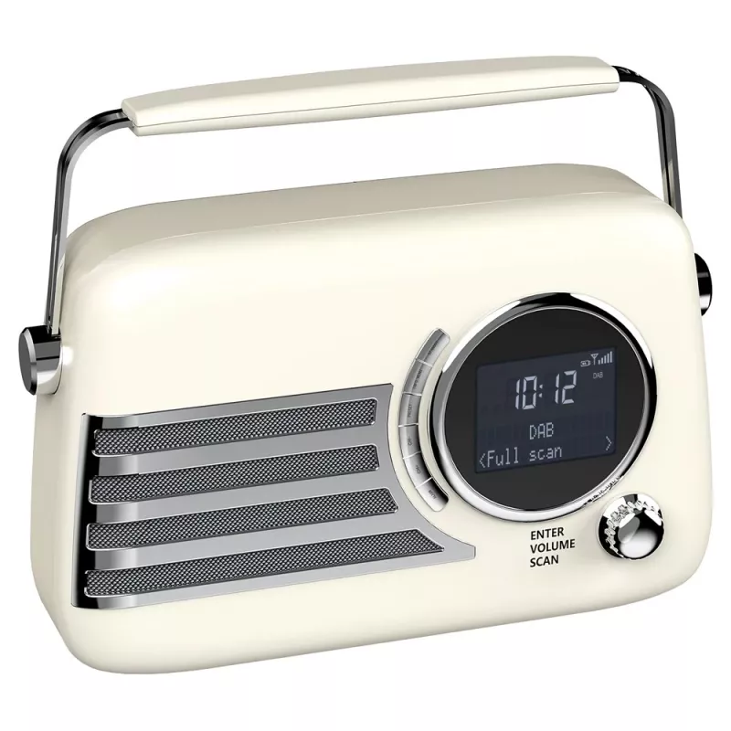 SAVIO RS-04 Portable DAB+ FM Radio with Rechargeable Battery, LCD Display, Dual Alarm, Black