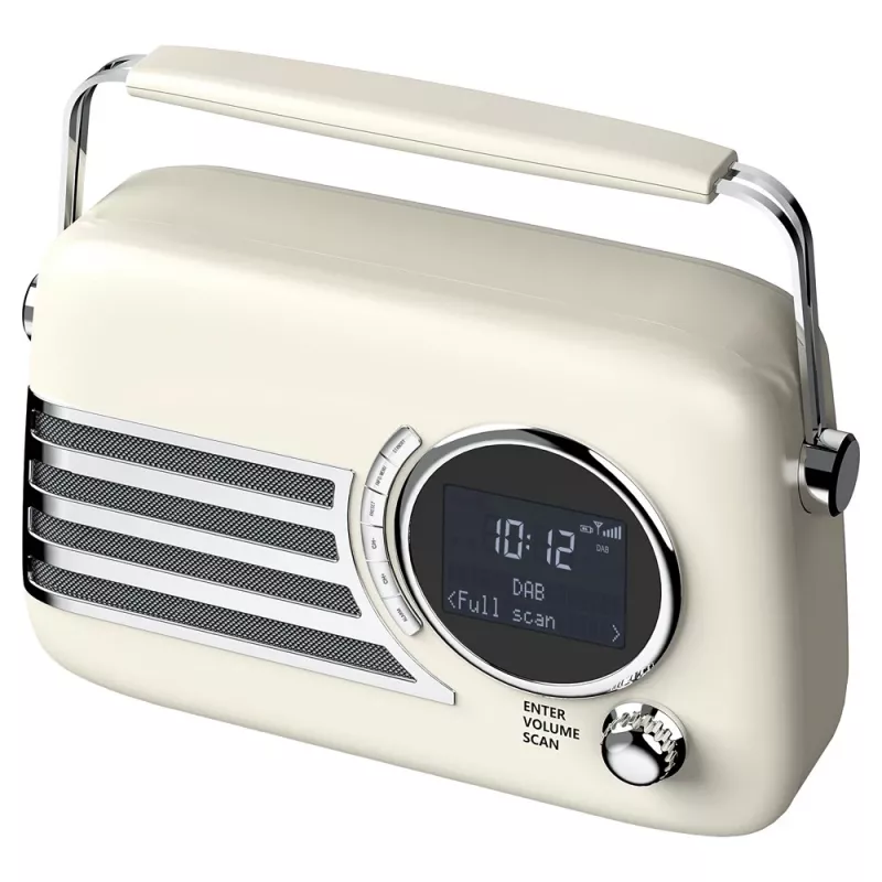 SAVIO RS-04 Portable DAB+ FM Radio with Rechargeable Battery, LCD Display, Dual Alarm, Black