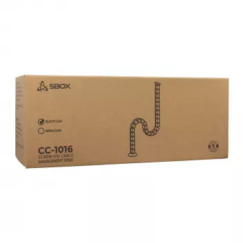 Sbox CC-1016B Cable Management Spiral Wrap Black 1.5m 16mm