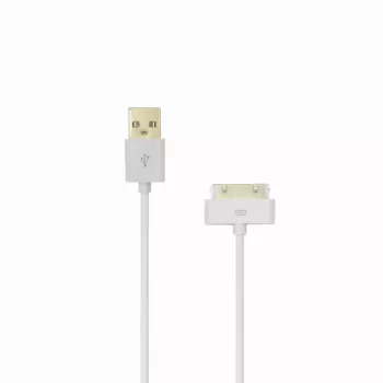 SBOX IPH4 USB-A to Apple 30-Pin Cable, 2m, White, Charging & Data